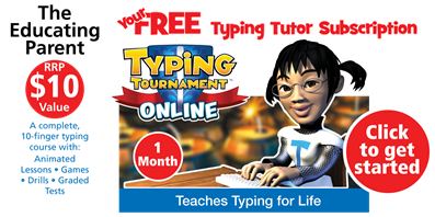 Click here for one month free trial Typing Tournament - learn to type the fun way