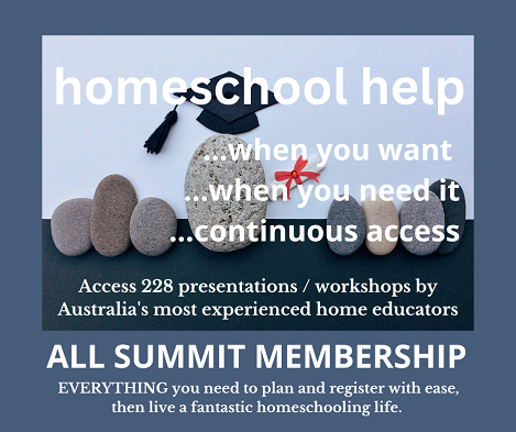 Access 228 plus workshops and presentations from all of the Australian Homeschool Summits subscription membership, expert advice tips and resources online in the comfort of your own home in your own time everything you need to plan and register with ease!
