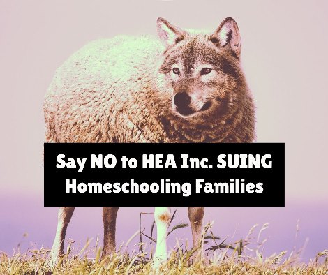Home Education Association sues another homeschooling family, please sign the petition to help stop HEA Inc from engaging in litigious action against home educating families and busineses